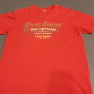 Eddie Bauer Red Fishing Tee